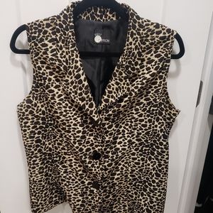 Animal print vest